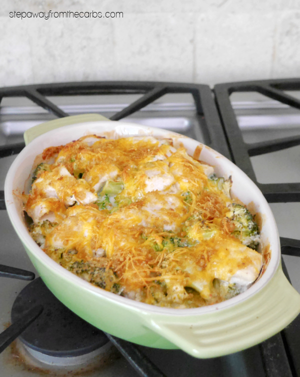 Keto Broccoli Cheddar Chicken Bake - a filling and tasty low carb and gluten free recipe