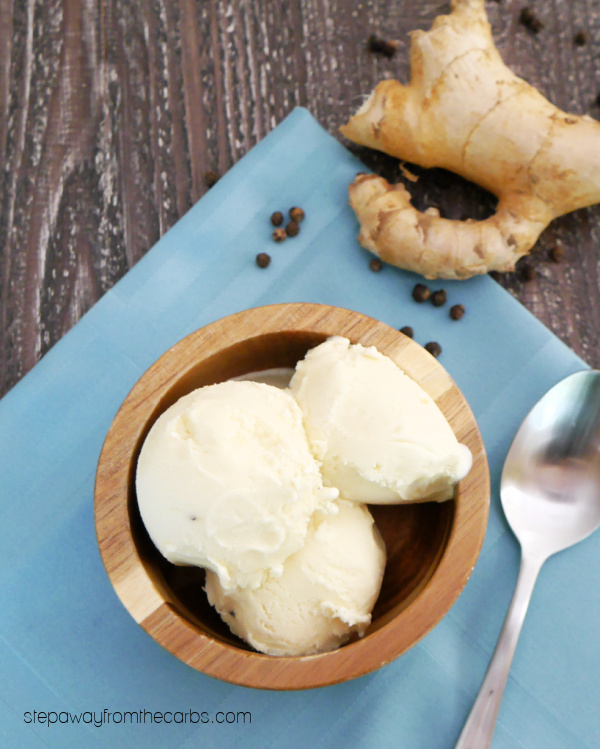 Keto Ginger Ice Cream - a soft-scoop ice cream made with fresh ginger that's low carb and sugar-free