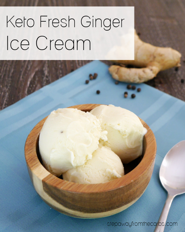 Keto Ginger Ice Cream - a soft-scoop ice cream made with fresh ginger that's low carb and sugar-free