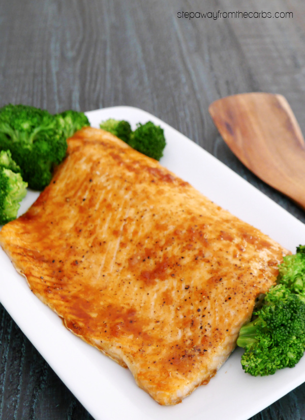 Keto Glazed Salmon - an easy low carb recipe made with sugar free honey