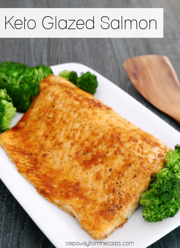 Keto Glazed Salmon - an easy low carb recipe made with sugar free honey