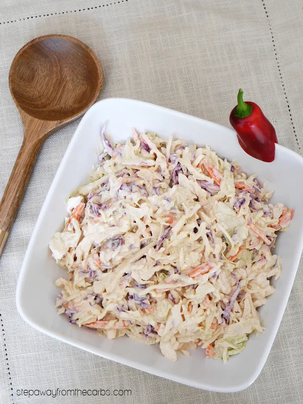 Low Carb Chipotle Coleslaw - a smoky and spicy keto-friendly side dish recipe
