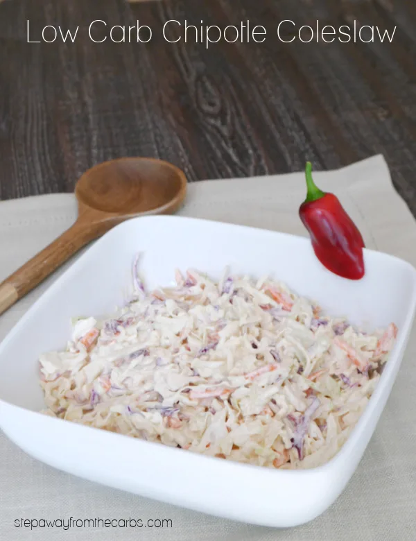 Low Carb Chipotle Coleslaw - a smoky and spicy keto-friendly side dish recipe