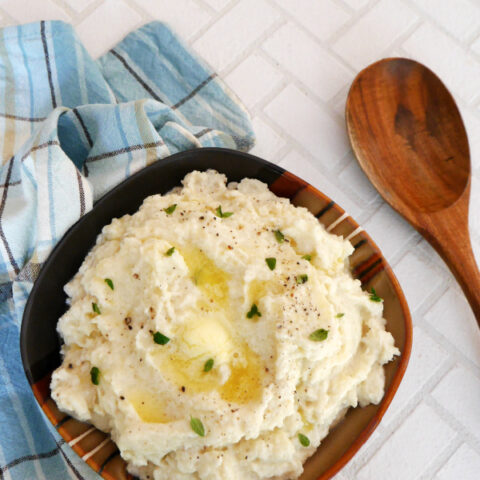 Cheesy Mashed Cauliflower - in the Instant Pot