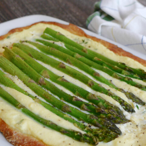 Keto Asparagus Tart with Ricotta and Thyme