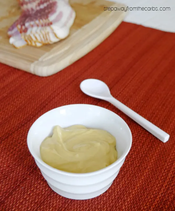 Bacon Fat Mayonnaise - a tasty low carb and keto condiment made with leftover bacon grease!