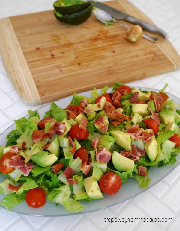 Keto Salad with Bacon Grease Dressing - an easy recipe with a lot of flavor that uses leftover bacon fat!