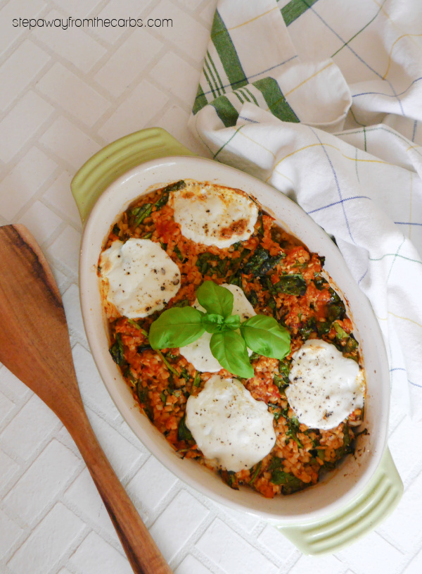 Italian Palmini Rice Bake - low carb vegetarian recipe with just 4 ingredients!