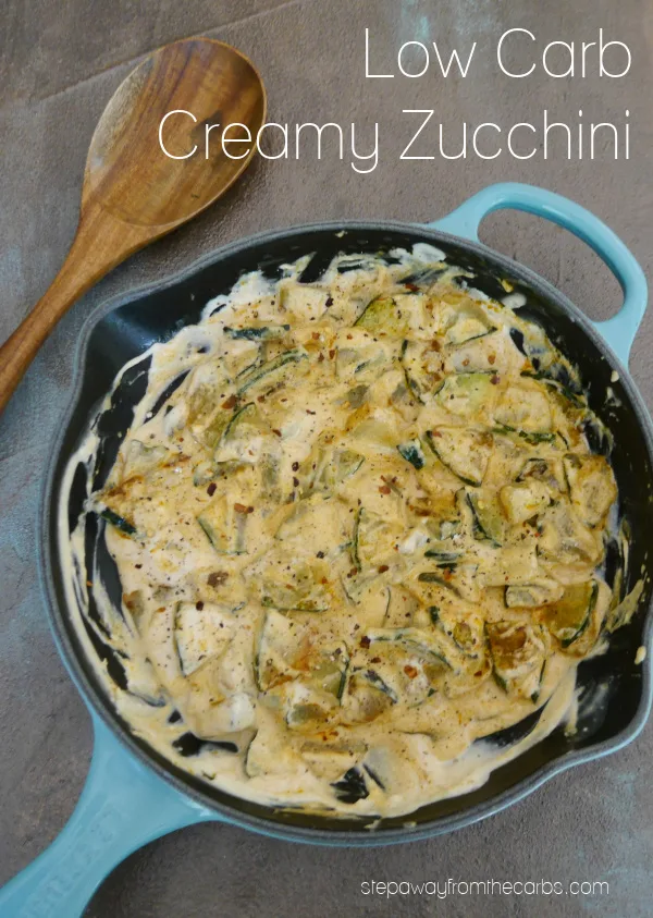Low Carb Creamy Zucchini - a delicious side dish or vegetarian dinner recipe!