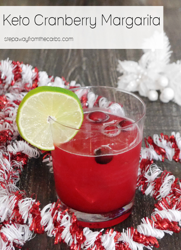 Keto Cranberry Margarita - a delicious holiday cocktail made with leftover cranberry sauce!
