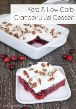Low Carb Cranberry Jel Dessert - Step Away From The Carbs