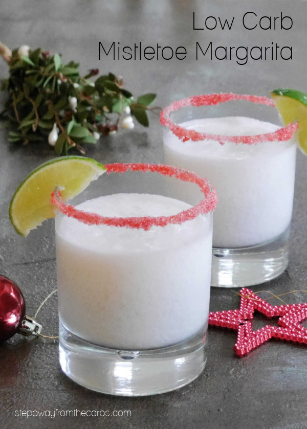 Low Carb Mistletoe Margarita - a fun coconut, tequila, and lime cocktail to enjoy over the holidays!