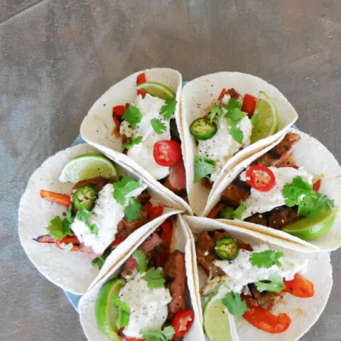 Low Carb Steak Tacos with Burrata