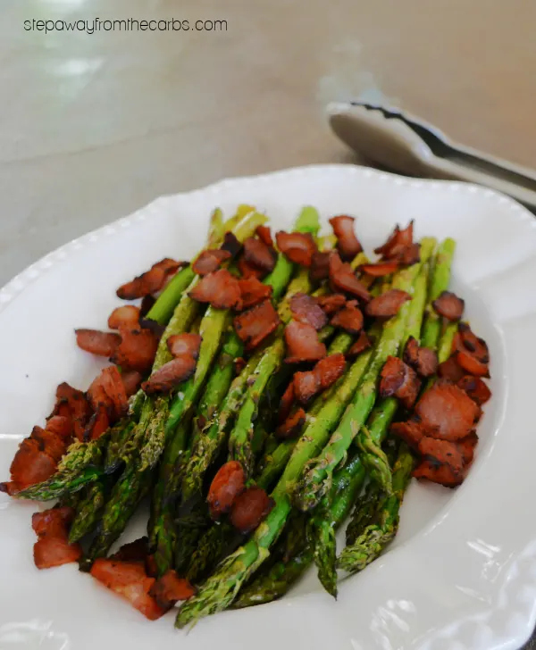 Roasted Asparagus with Bacon - a delicious (and easy!) low carb and keto side dish recipe