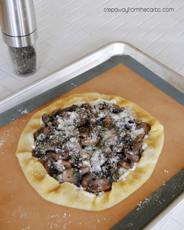Low Carb Galette with Mushrooms - a delicious and filling vegetarian recipe made with fathead dough!