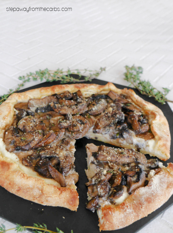 Low Carb Galette with Mushrooms - a delicious and filling vegetarian recipe made with fathead dough!
