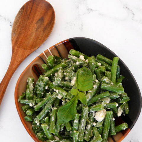 Green Bean Salad with Basil and Goat Cheese