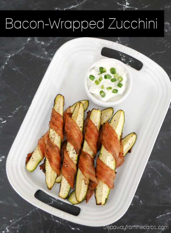 Bacon-Wrapped Zucchini - an easy low carb and keto-friendly appetizer or snack