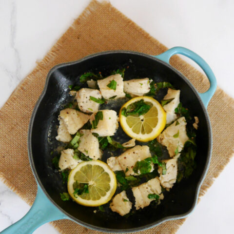 Cod with Lemon, Basil, and Butter