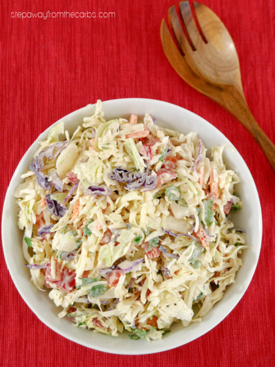 Keto Sweet & Spicy Coleslaw - Step Away From The Carbs