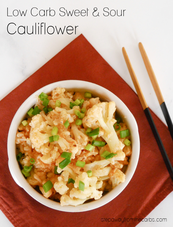 Low Carb Sweet & Sour Cauliflower - a sugar-free version of this popular Chinese dish