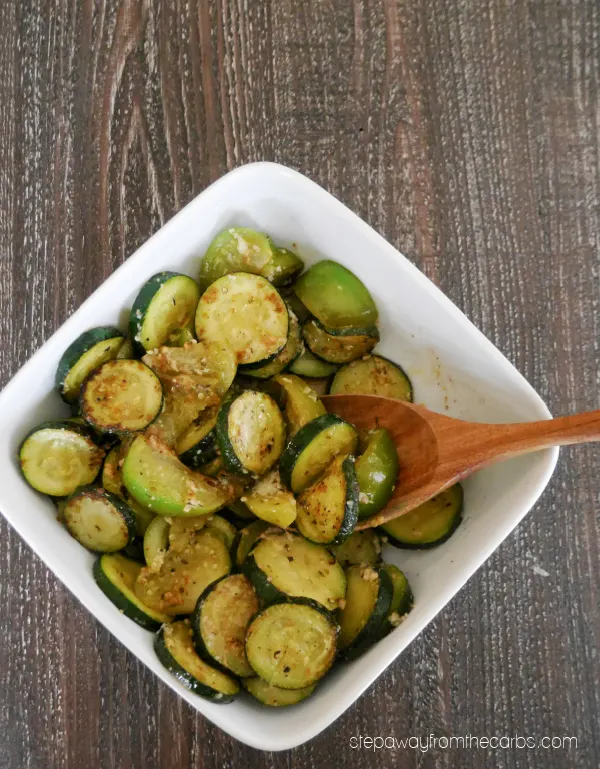 Sautéed Tomatillos and Zucchini - a mild Mexican-inspired side dish that's low carb and keto!
