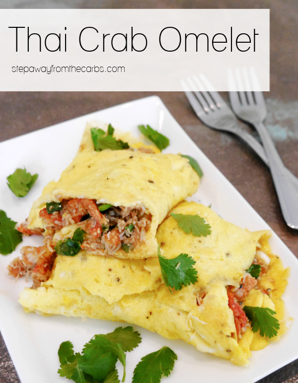 Thai Crab Omelet - a delicious low carb and keto-friendly lunch recipe