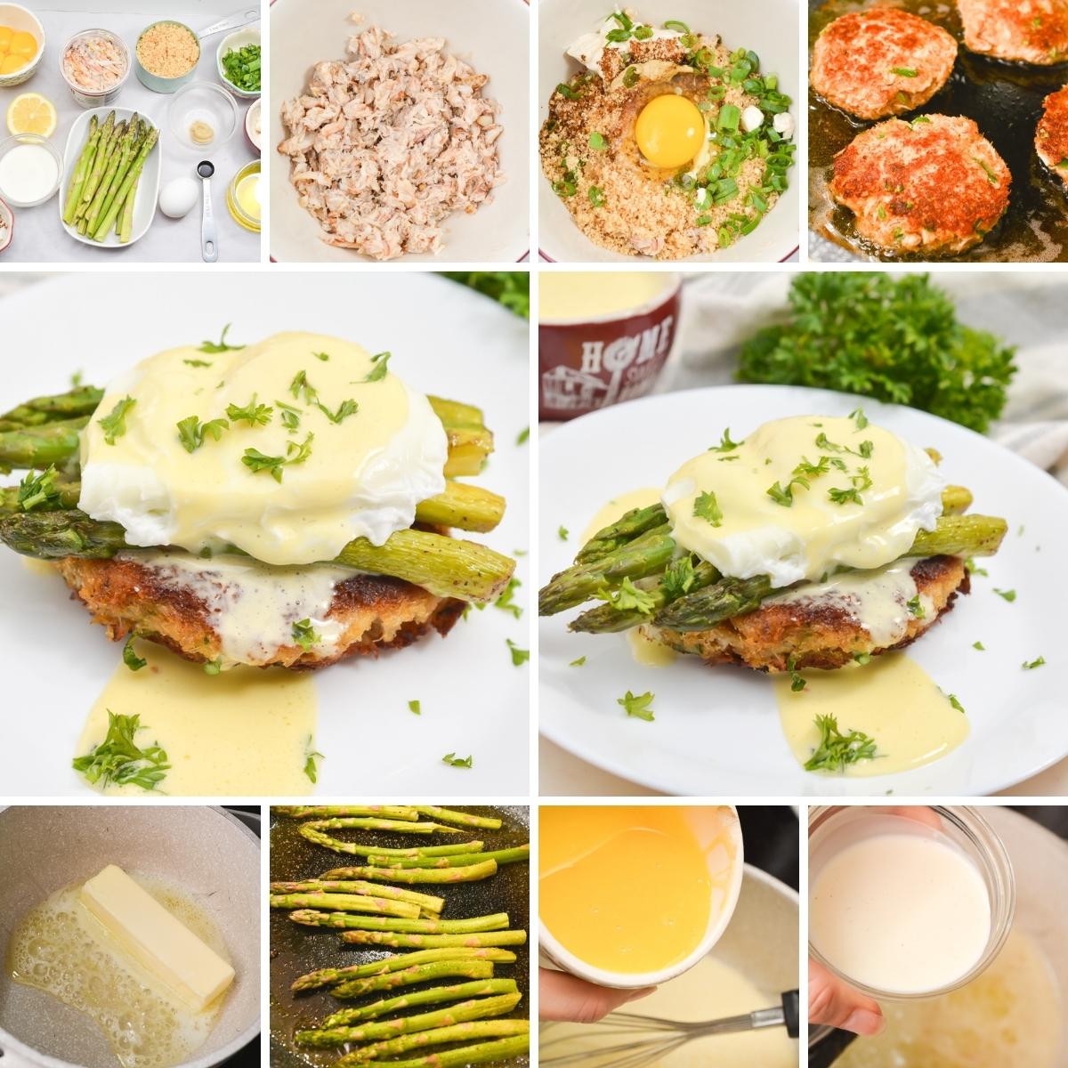 Keto Crab Cake and Asparagus Eggs Benedict