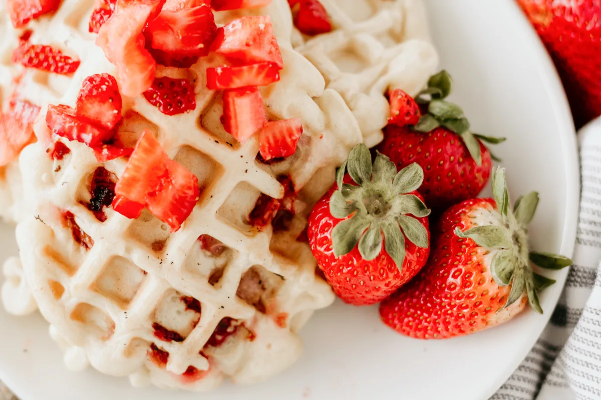 strawberry waffles