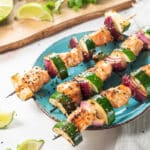 teriyaki salmon skewers