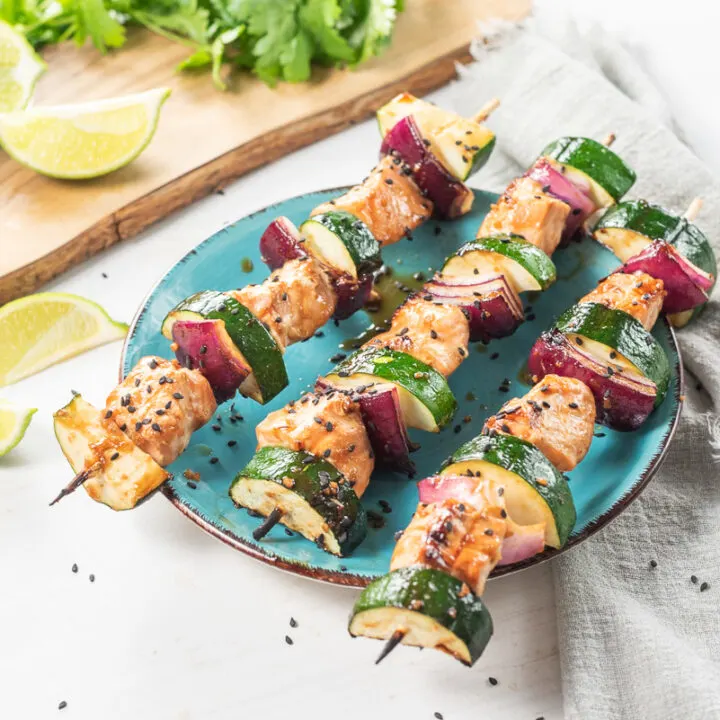 teriyaki salmon skewers