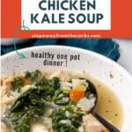 Chicken Kale Soup Pinterest pin