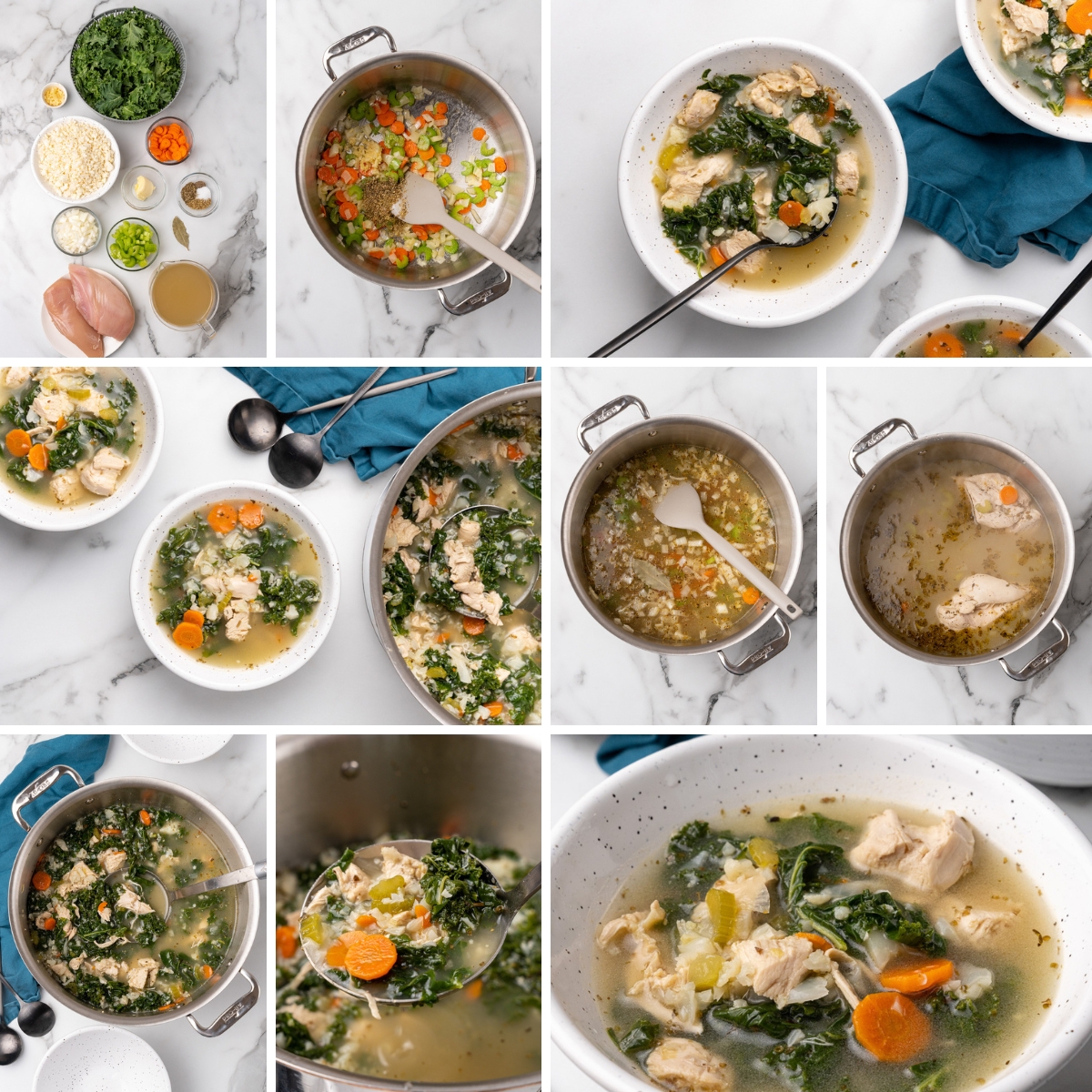 kale and chicken soup