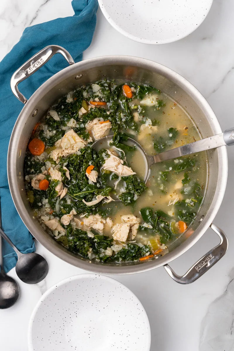 kale and chicken soup