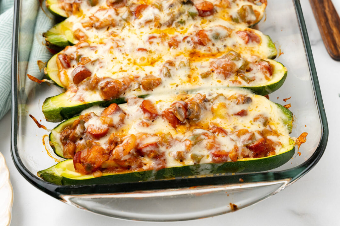 Zucchini Pizza Boats - Step Away From The Carbs