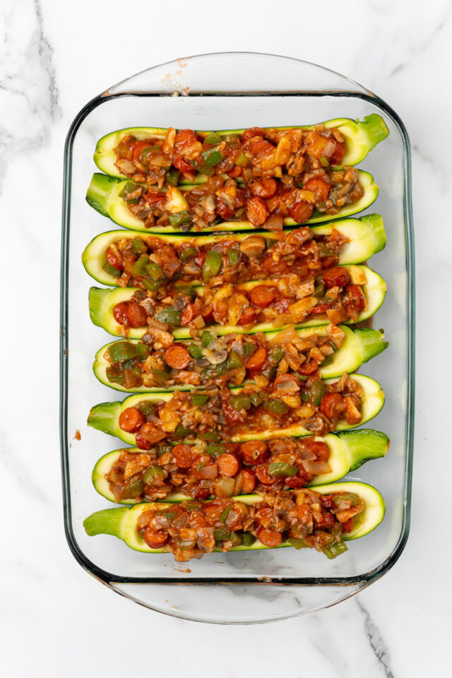Zucchini Pizza Boats Step Away From The Carbs