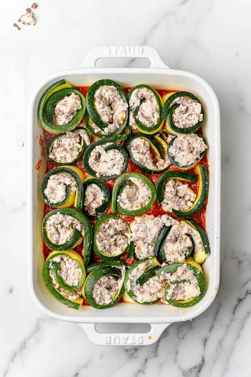 zucchini lasagna rolls