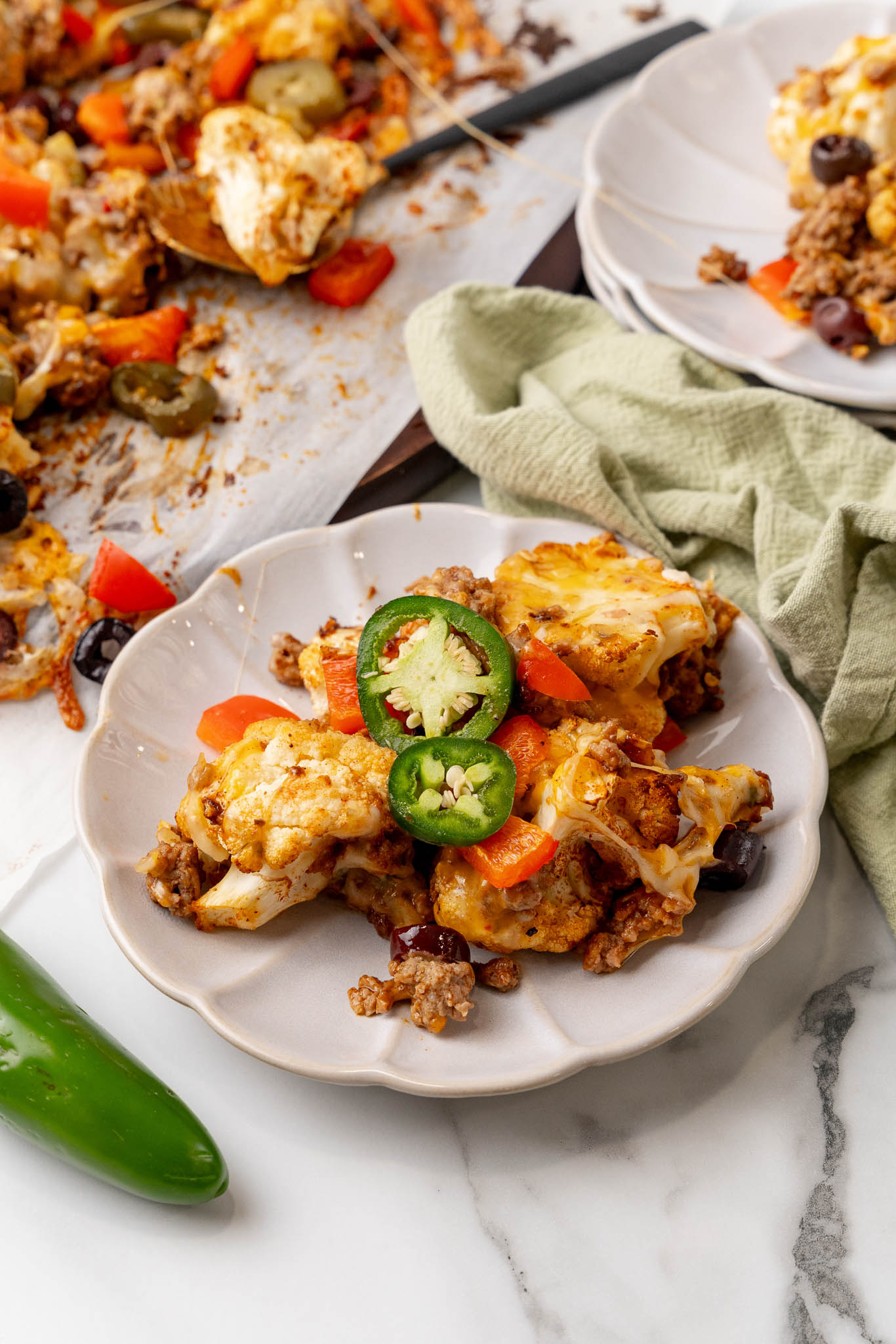 low-carb cauliflower nachos