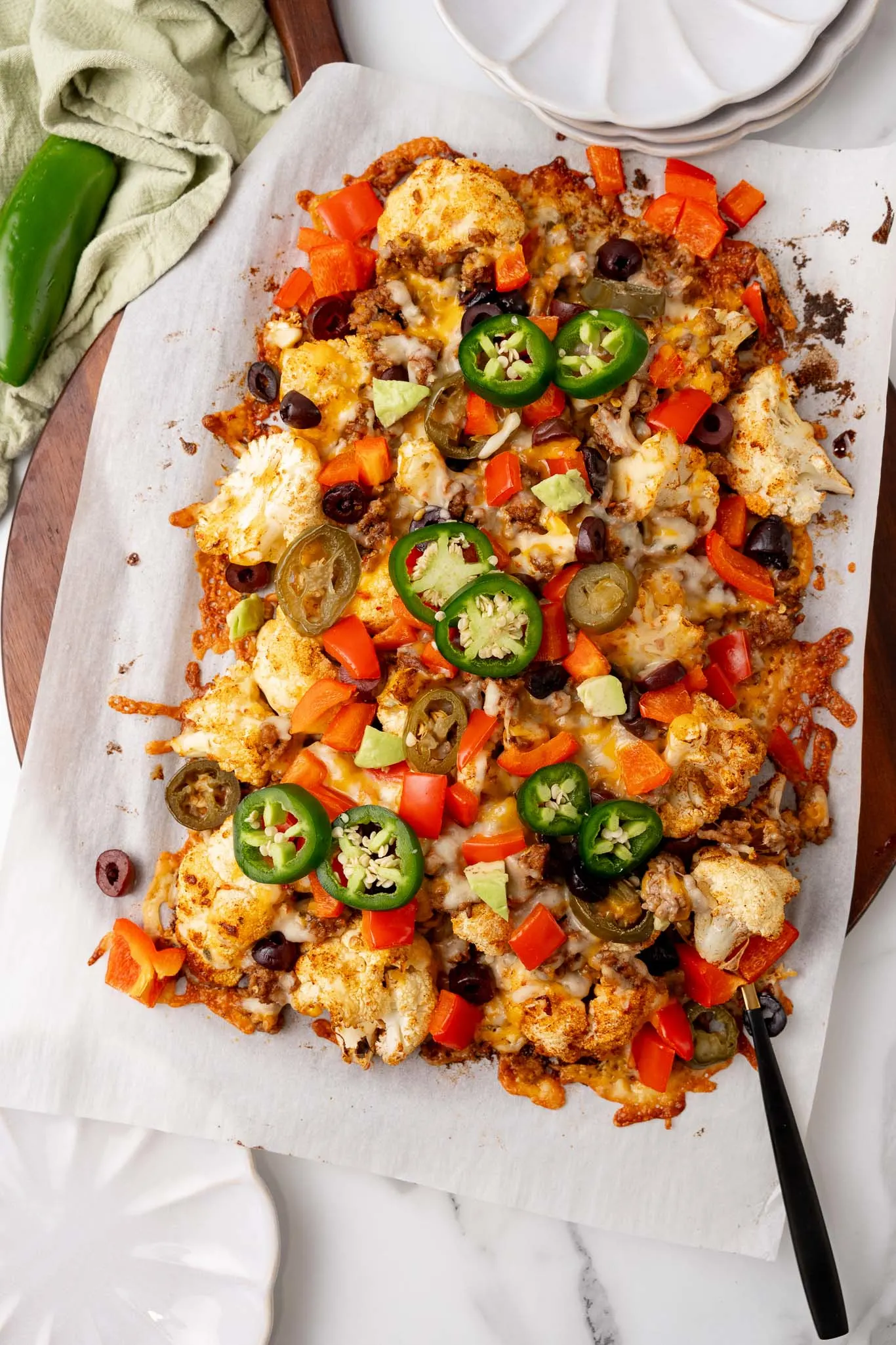 low-carb cauliflower nachos