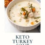 Keto Turkey Soup Pinterest graphic