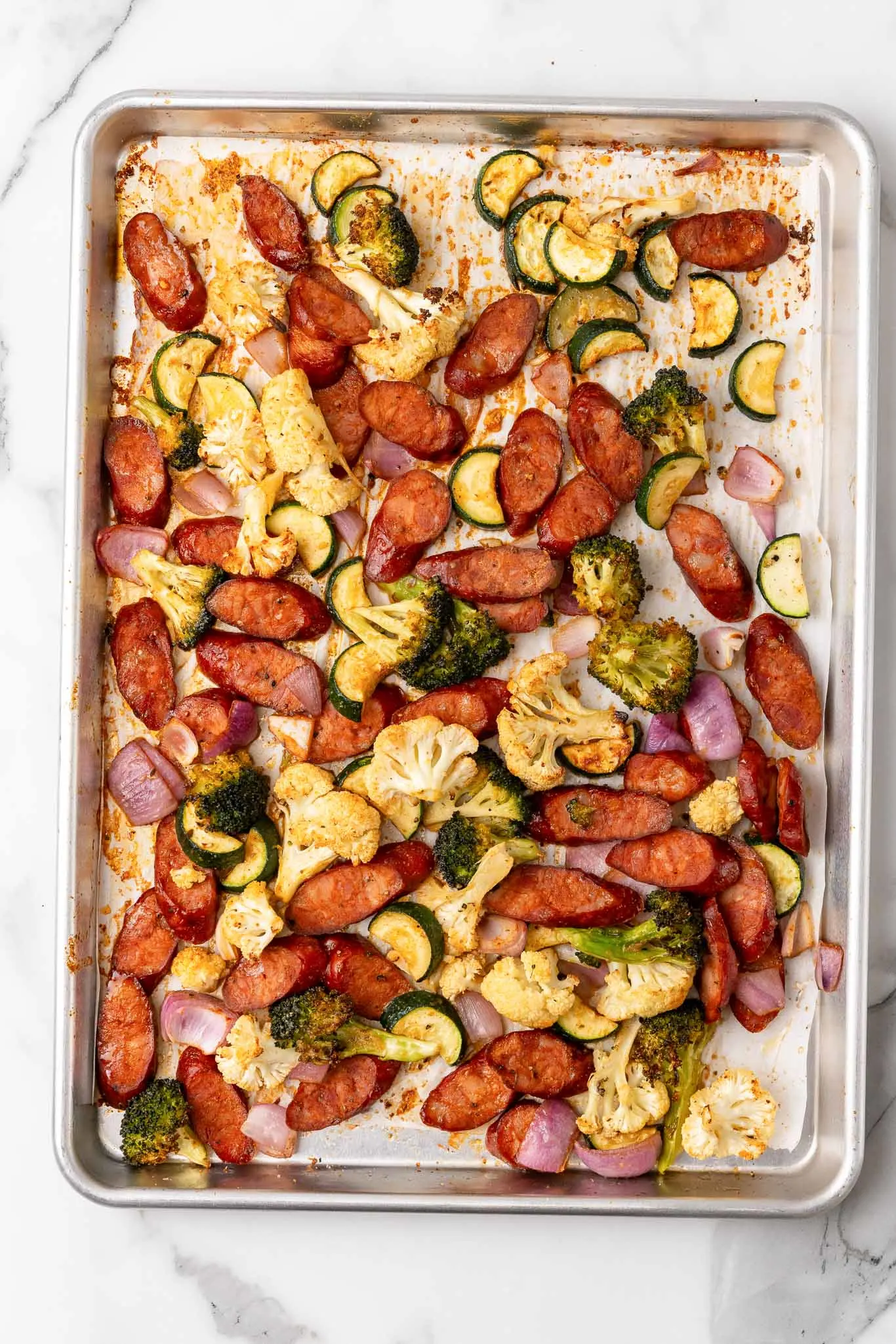 sheet pan sausage bake