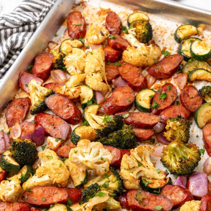 sheet pan sausage bake