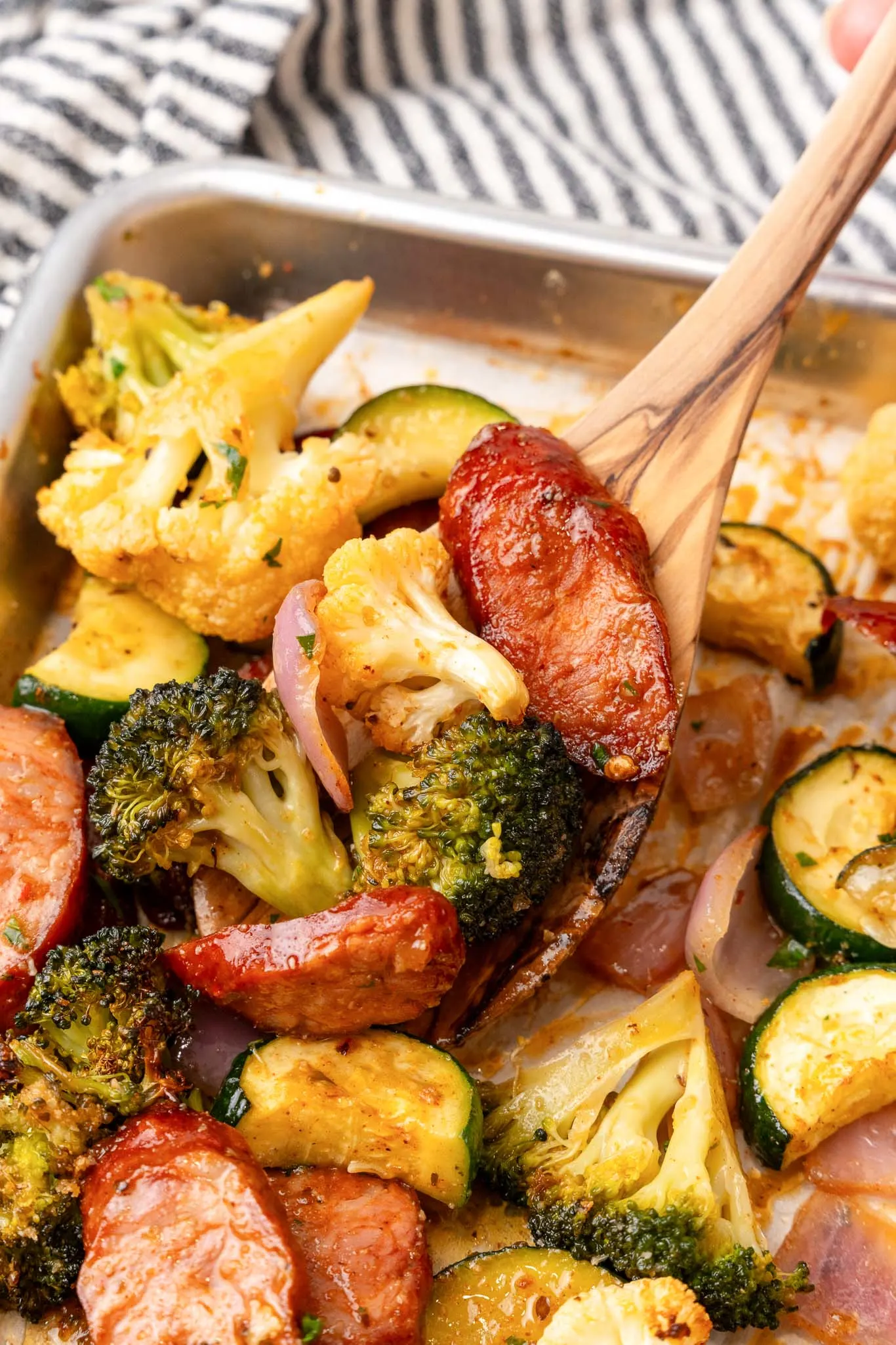 sheet pan sausage bake