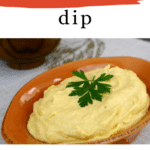 Butternut squash dip Pinterest pin with recipe title