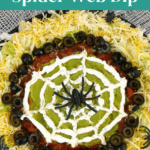 Halloween Spider Web Dip Pinterest graphic