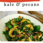 Low Carb Delicata Squash with Kale and Pecans - roasted squash rings, crispy kale and toasted pecans