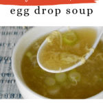 Low carb egg drop soup Pinterest graphic