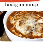 Low Carb Lasagna Soup Pinterest pin