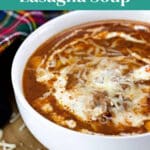 Low Carb Lasagna Soup Pinterest pin