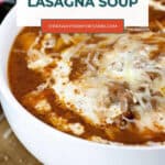 Low Carb Lasagna Soup Pinterest pin